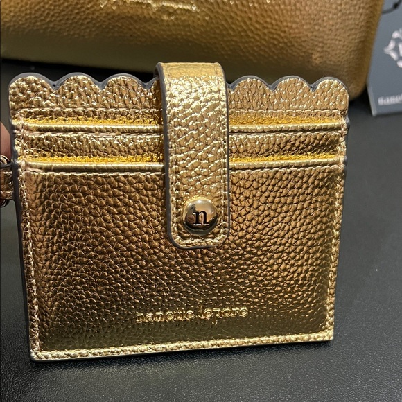 Nanette Lepore |  Gold Crossbody Bag Set w/ Matching Wallet, Bag Charm - Picture 12 of 15